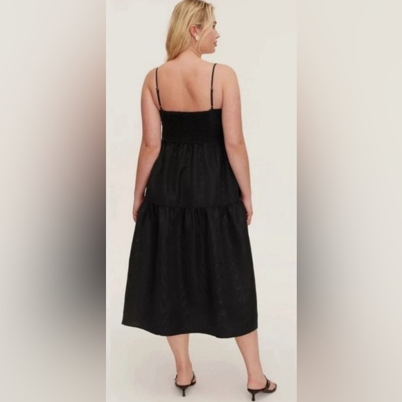 KATE SPADE NY x TARGET Tiered Ruffle Midi Tank Dress Black Size Medium - Picture 2 of 15